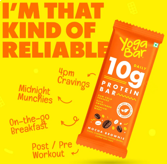 Mocha Brownie 10g Protein Bar Box (Pack of 6)